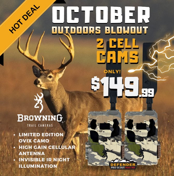 Defender Pro Scout Max HD 2 Pack Combo Limited Edition Ovix camo - Customer Appreciation Sale W/ 2x Cell Cameras