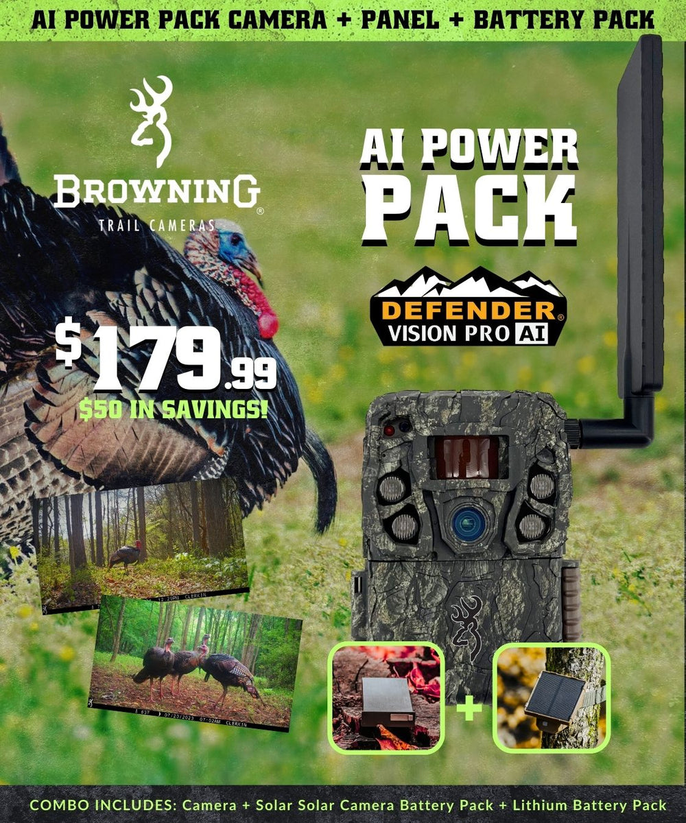 Defender Vision Pro HD AI Power Pack Combo includes Solar Camera