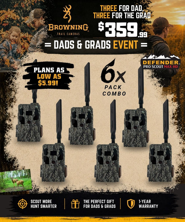 Dads and Grads Sales Event 6-Pack Combo Defender Pro Scout Max HD