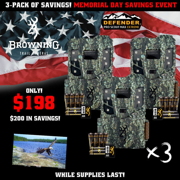 3-Pack Memorial Day Savings Event - Defender Pro Scout Max Extreme 3-Pack Combo