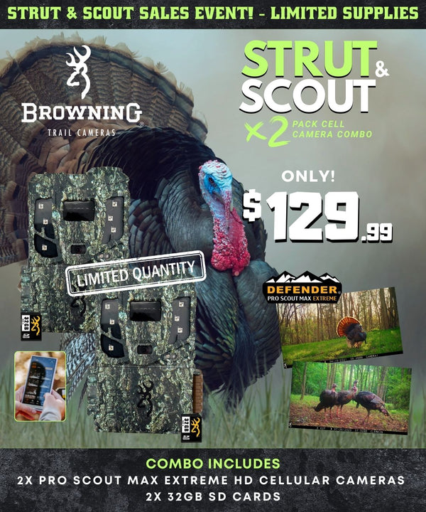 Strut & Scout Cell Cam 2-Pack Combo - Defender Pro Scout Max Extreme HD