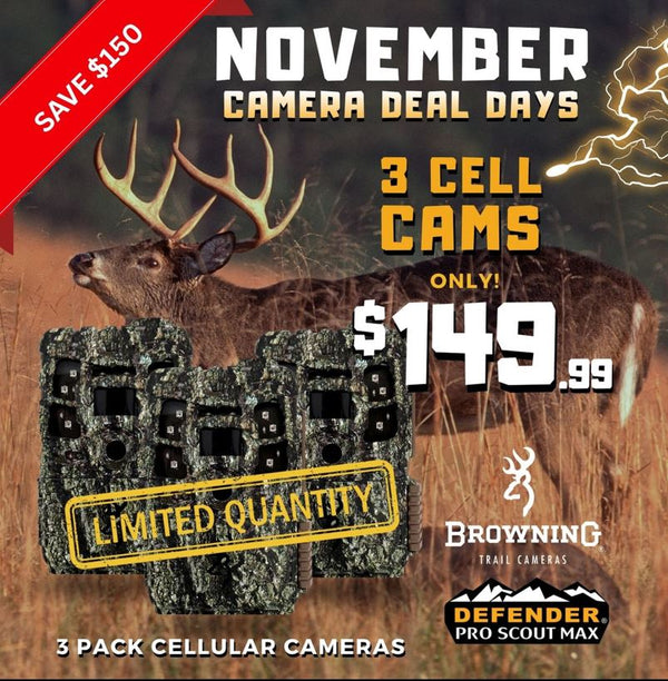 Defender Pro Scout Max Customer Appreciation Sale - 3-Pack of Cell Cameras